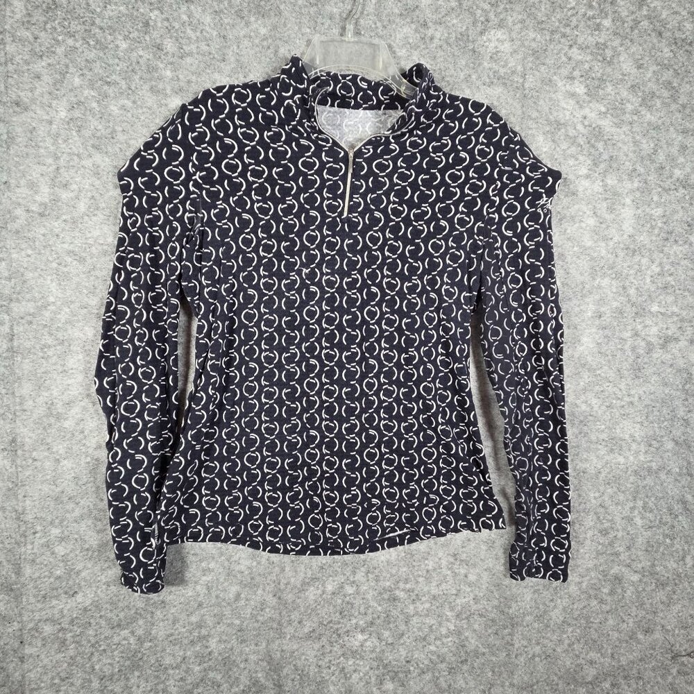 Nivo Women's Long Sleeve Pullover 1/4 Zip Blue Size M